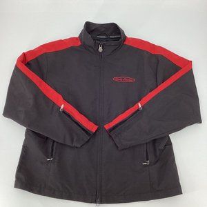 Harley Davidson Womens Size XL Embordered Motorcycle Jacket Back & Red Vtg EUC
